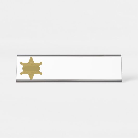 Porte-nom Pour Bureau Insigne du shérif (Devant)
