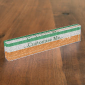 Porte-nom Pour Bureau Ireland Flag (Taille)