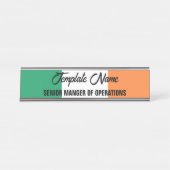 Porte-nom Pour Bureau Irlande National Flag, standard irlandais, bannièr (Devant)