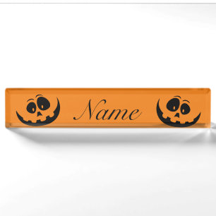 Porte-nom Pour Bureau Jack Olantern Sourire Thunder_Cove