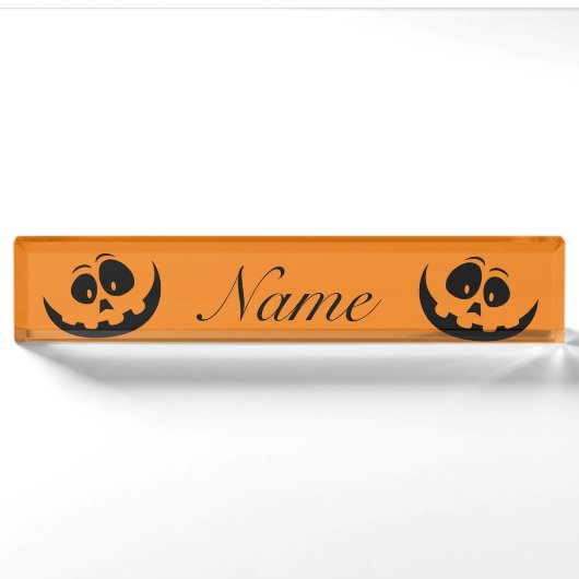 Porte-nom Pour Bureau Jack Olantern Sourire Thunder_Cove (Devant)