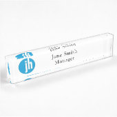 Porte-nom Pour Bureau Jackson Hewitt Blue Editable