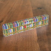 Porte-nom Pour Bureau J'adore lire Livres Thunder_Cove (Taille)