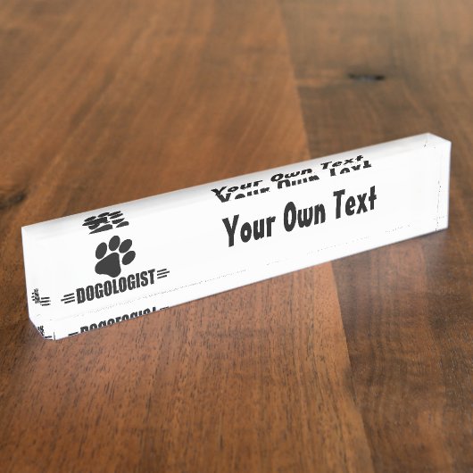 Porte-nom Pour Bureau J'AIME des chiens (Taille)