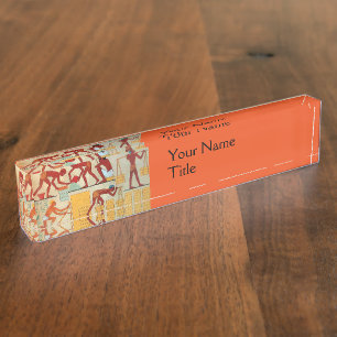 Porte-nom Pour Bureau Jaune-orange rouge de CONSTRUCTION ARCHITECTURALE