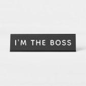 Porte-nom Pour Bureau Je suis le patron (Devant)