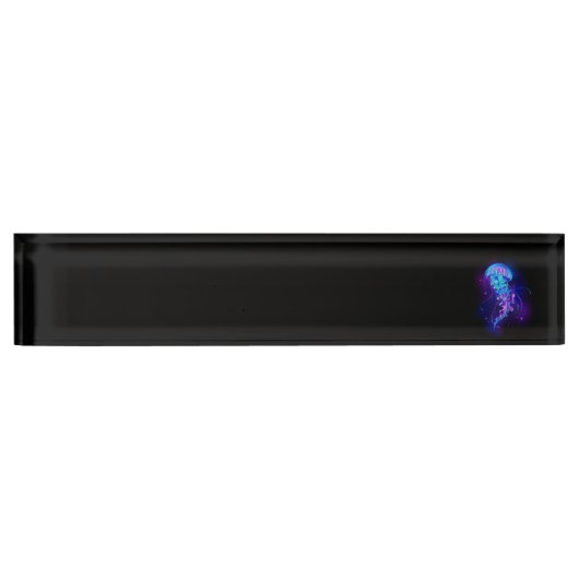 Porte-nom Pour Bureau Jellyfish éclatante couleur (Devant)