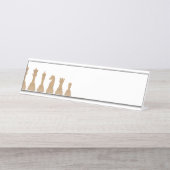 Porte-nom Pour Bureau Jeu de plateau d'échecs (Devant)