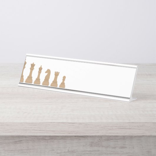 Porte-nom Pour Bureau Jeu de plateau d'échecs (Devant)