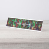 Porte-nom Pour Bureau Jolie flambée de fleurs Abstraite (Devant)