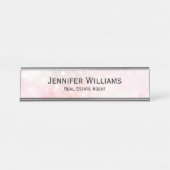 Porte-nom Pour Bureau Jolie Parties scintillant rose Fille Glamour (Devant)