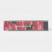 Porte-nom Pour Bureau Jolie tulipe rose (Devant)
