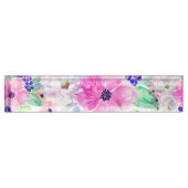 Porte-nom Pour Bureau Jolies Fleurs Boho Floral Aquarelle Design (Devant)