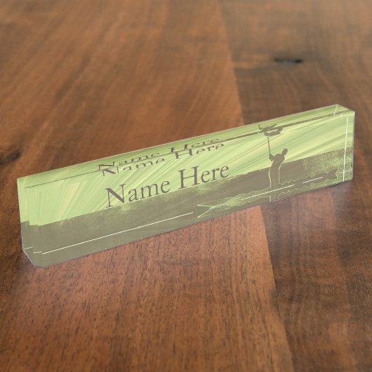 Porte-nom Pour Bureau Jouer au golf (Taille)