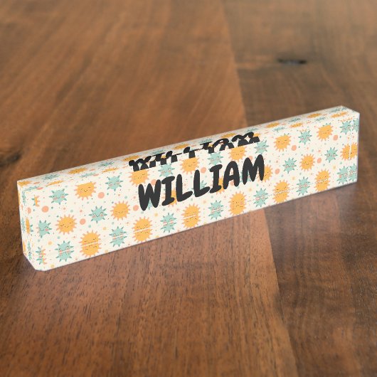 Porte-nom Pour Bureau Jouer Boho Sun (Taille)