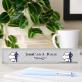 Porte-nom Pour Bureau Joueur de baseball