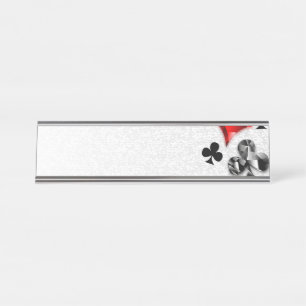 Porte-nom Pour Bureau Joueur de poker Joueur de cartes de jouer costumes
