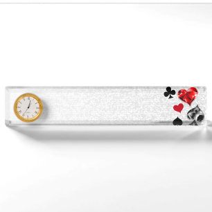 Porte-nom Pour Bureau Joueur de poker Joueur de cartes de jouer costumes