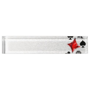 Porte-nom Pour Bureau Joueur de Poker Parieur Enseigne de Couleurs des C