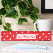 Porte-nom Pour Bureau Joyeuse Saint-Valentin Moderne Motif d'Amour