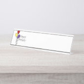 Porte-nom Pour Bureau Joyeux anniversaire (Devant)