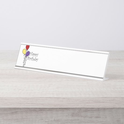 Porte-nom Pour Bureau Joyeux anniversaire (Devant)