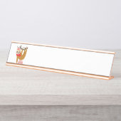 Porte-nom Pour Bureau Joyeux Noël Sloth (Devant)