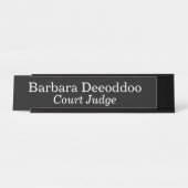 Porte-nom Pour Bureau Juge de la Cour Black (Devant)