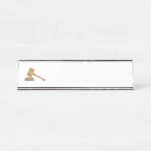 Porte-nom Pour Bureau Juges Gavel