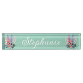 Porte-nom Pour Bureau July Birth Flower Personalized Name (Devant)