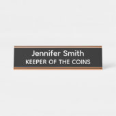 Porte-nom Pour Bureau Keeper of the Coins Personalized Name Plate (Devant)