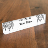 Porte-nom Pour Bureau Keffiyeh Écharpe palestinienne tissu traditionnel (Taille)