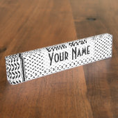 Porte-nom Pour Bureau Keffiyeh Symbol of Palestine Resistance Pattern (Taille)