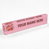 Porte-nom Pour Bureau Kissing Comic Sound Effect