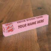 Porte-nom Pour Bureau Kissing Comic Sound Effect (Taille)