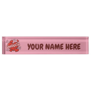 Porte-nom Pour Bureau Kissing Comic Sound Effect