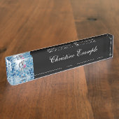 Porte-nom Pour Bureau La girafe à fleurs (Taille)