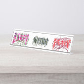 Porte-nom Pour Bureau La peur x 3 (Devant)