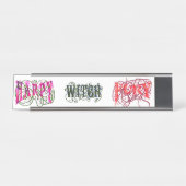 Porte-nom Pour Bureau La peur x 3 (Devant)