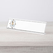 Porte-nom Pour Bureau La Prière Est La Clé (Devant)