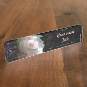 Porte-nom Pour Bureau La Rose Blanche (Taille)