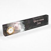 Porte-nom Pour Bureau La Rose Blanche