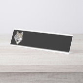 Porte-nom Pour Bureau La tête du loup (Devant)