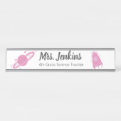 Porte-nom Pour Bureau Laboratoire Enseignants en Sciences Planète (Devant)