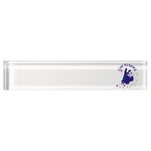 Porte-nom Pour Bureau L'amour pour la danse (Devant)