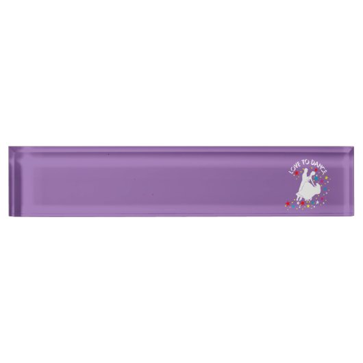 Porte-nom Pour Bureau L'amour pour la danse (Devant)