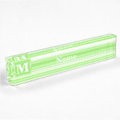 Porte-nom Pour Bureau Landes vertes de chaux monogrammes