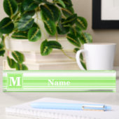 Porte-nom Pour Bureau Landes vertes de chaux monogrammes