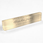Porte-nom Pour Bureau Lashes d'extension or moderne Eyelash