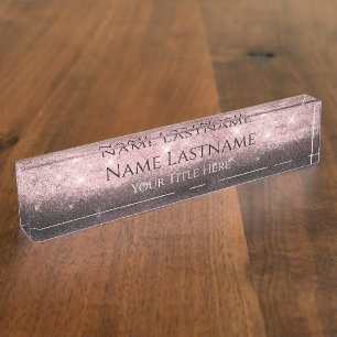 Porte-nom Pour Bureau Lashes Maquillage Artiste Planificateur d'événem